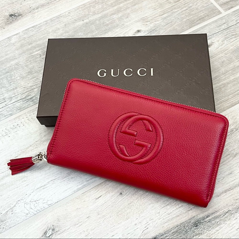 Gucci soho Red Leather Wallet